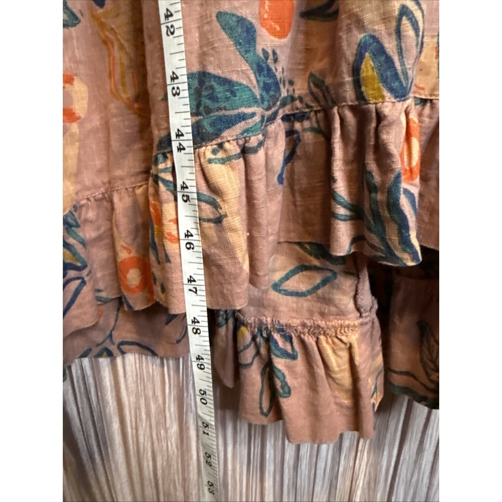Womens Floral Maxi Dress Smocked Neck Tiered Boho Sleeveless Flowy OS Fits M - L - Picture 6 of 13